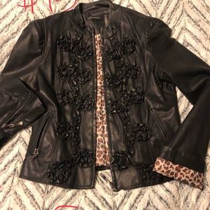 Black leather jacket